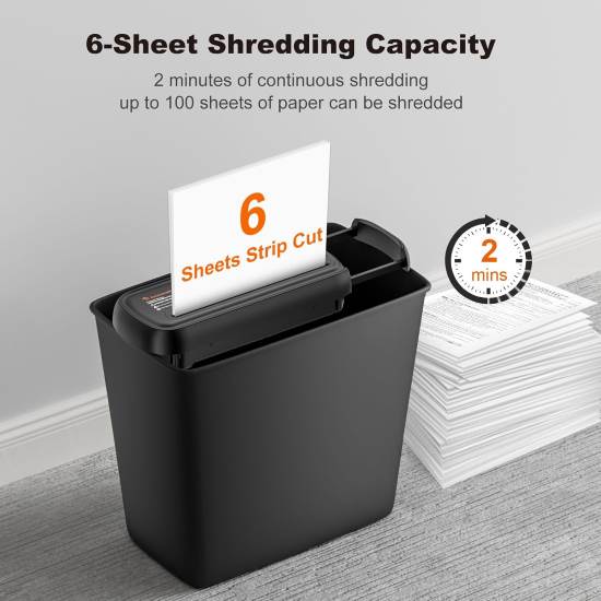 Bonsaii 6-Sheet Cross-Cut Shredder (C237-B)
