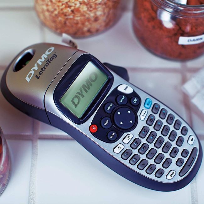 Compact DYMO LetraTag 100H Plus creating labels easily