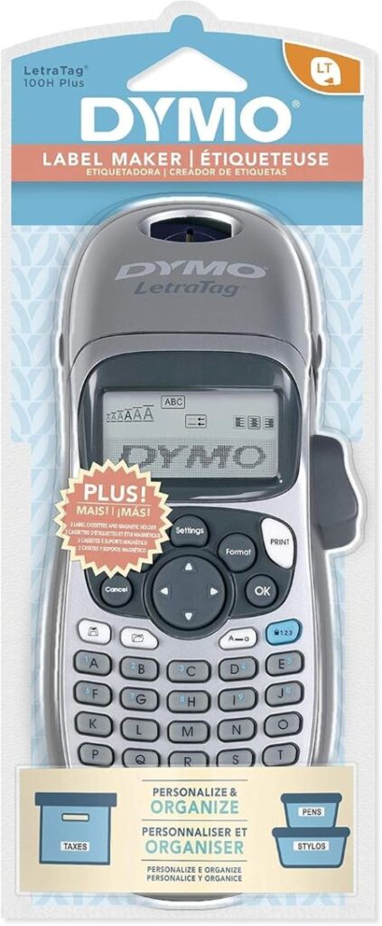 DYMO LetraTag 100H Plus label maker with simple one-handed use