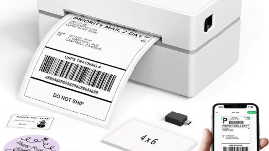 KNAON Bluetooth 4x6 thermal label printer for small business shipping