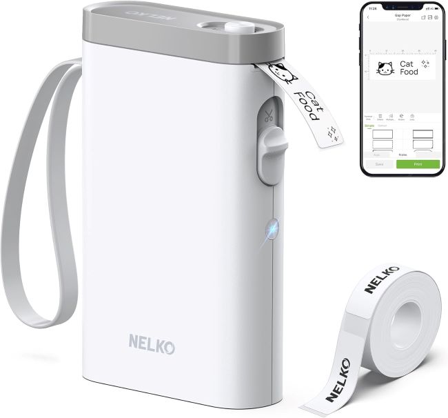 Nelko P21 Bluetooth mini label maker printing labels for home and office