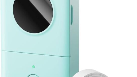 Phomemo D30 mini label maker with Bluetooth, printing custom thermal stickers