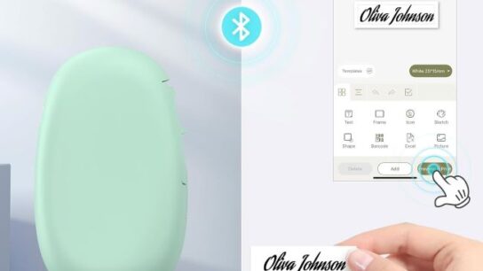 SUPVAN E10 label printer with mobile app control and custom fonts