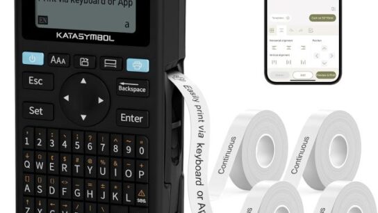 SUPVAN E11 rechargeable label maker with app control for home and office use