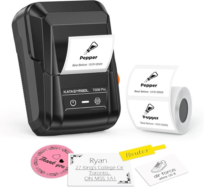 SUPVAN T50M Pro Bluetooth label maker with tape for home and office organization