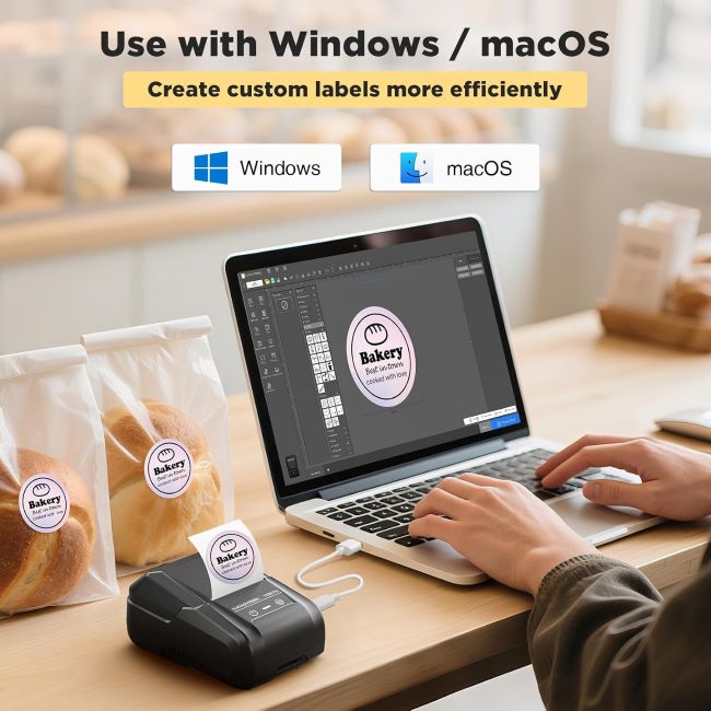 SUPVAN T50M Pro versatile Bluetooth label maker for kitchen, school, and office use