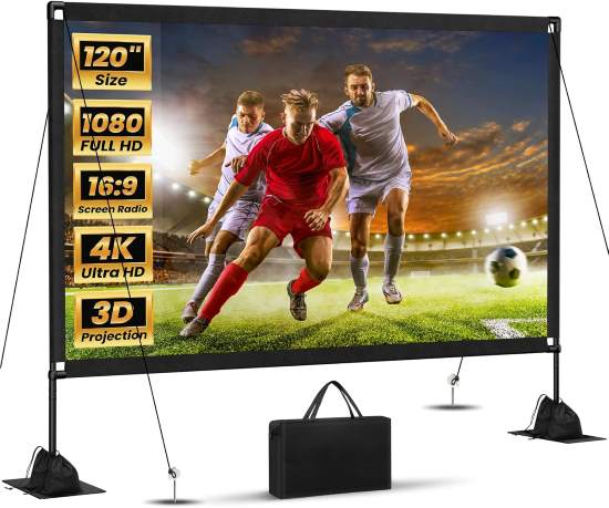 120 inch Outdoor Projector Screen with Stand