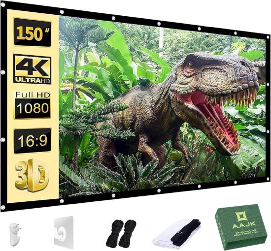AAJK 150 Inch Washable Outdoor Projection Screen