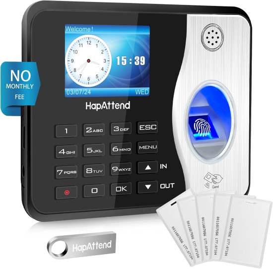 HapAttend H3 Biometric Time Clock