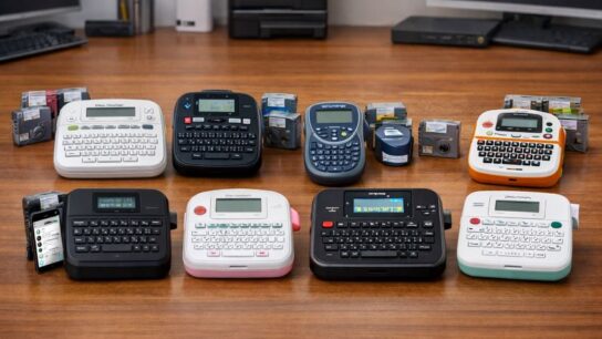 Comparison of 8 affordable label makers 2026 for home and office organization, including Brother, DYMO, and SUPVAN models