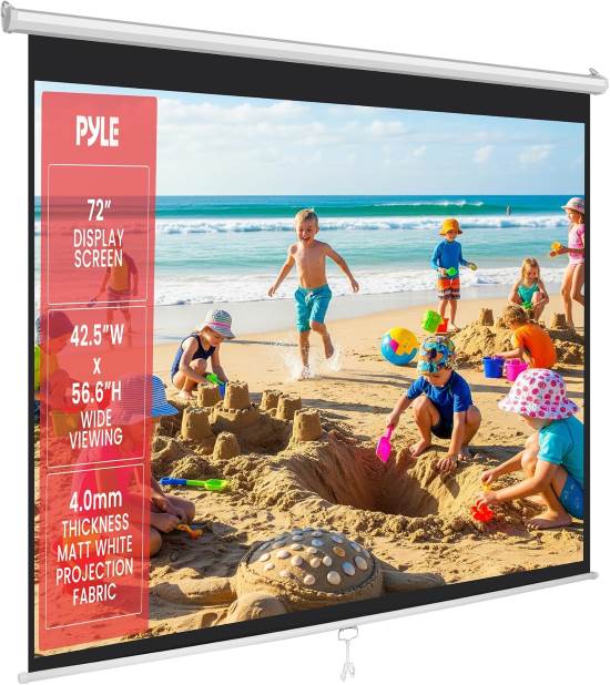 Pyle 72 Inch Projector Screen Auto Lock