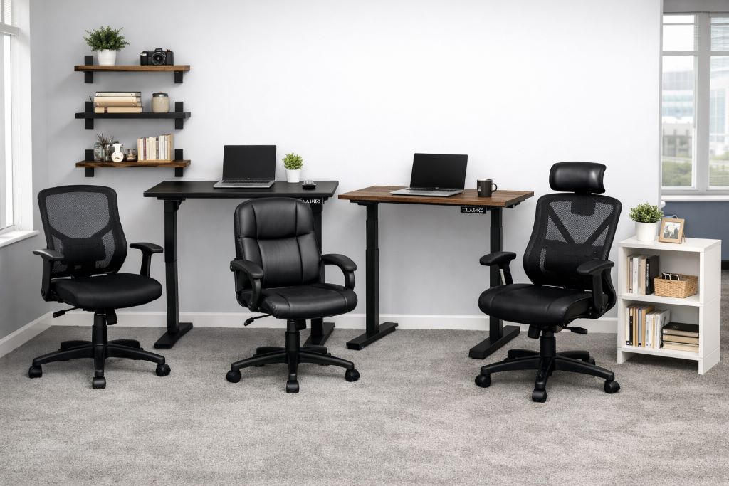 Collection of best affordable office chairs and desks for 2026 with ergonomic support and adjustable features