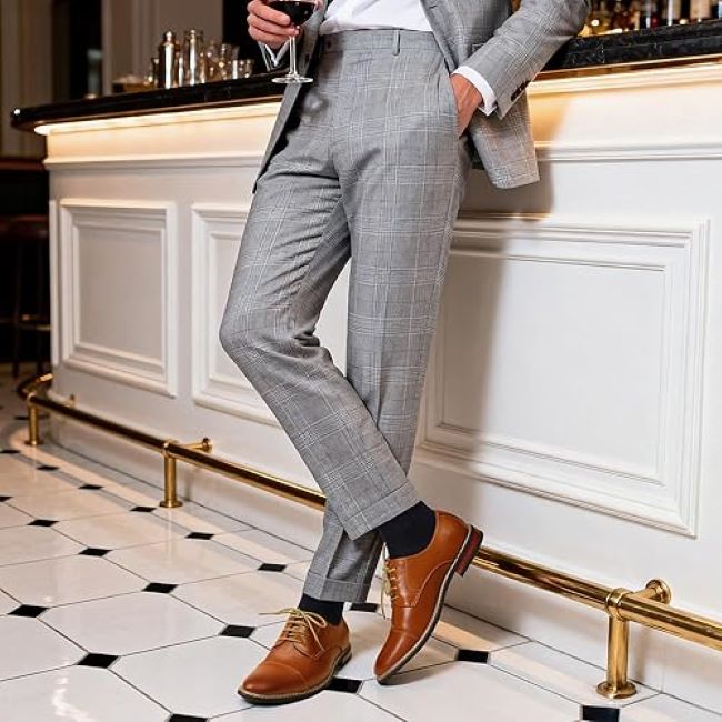 Bruno Marc Moda Italy Prince Oxford Dress Shoes – classic modern men’s lace-up Oxford shoes for formal business and office wear.