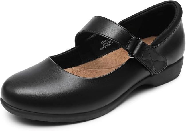 DREAM PAIRS Women’s Mary Jane Flats – ballet flats with ankle strap, comfortable for office, business, and dressy occasions.