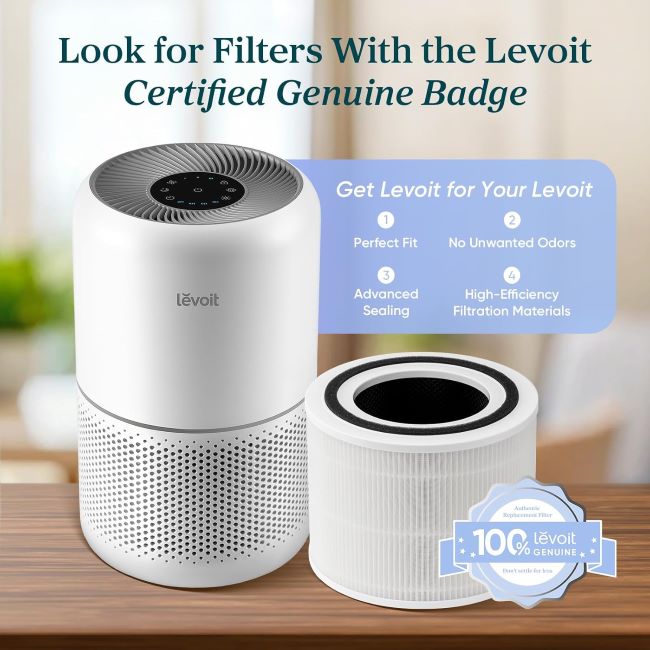 LEVOIT Core300-P Air Purifier – high-coverage bedroom purifier, HEPA filter with sleep mode removes dust, smoke, odors, and pet hair up to 1,073 sq ft.