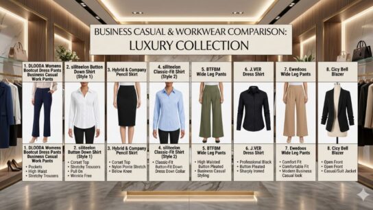 Best affordable office outfits for women in 2026 featuring stylish dress pants, blouses, skirts, and blazers for comfortable workwear.