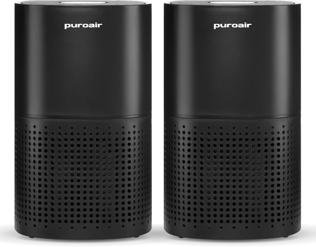 PuroAir 240 HEPA Air Purifier 2-Pack – budget-friendly twin pack for large rooms, removes smoke, dust, pollen, and allergens quietly.