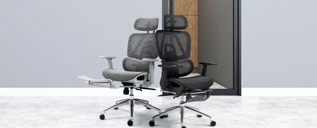 Modern office chair providing back support for long hours of work comfort