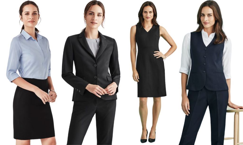 Professional office attire for women with formal blazer and smart outfit