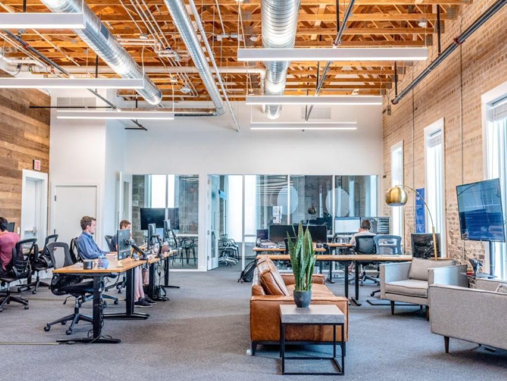 Organized office workspace with storage solutions for better efficiency and workflow