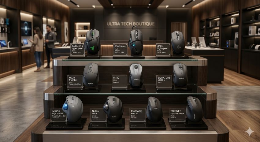 Ergonomic wireless mouse designed to reduce wrist strain during long computer use