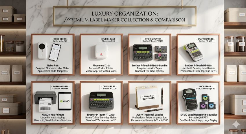 Compact label maker printing custom labels for home and office organization in Washington (WA)
