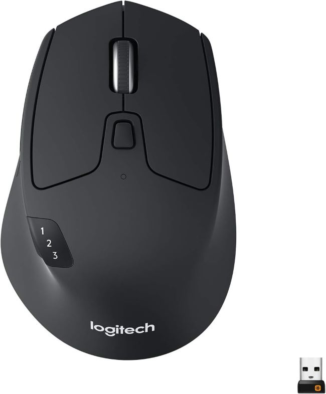 Logitech M720 Triathlon multi-device wireless mouse with Bluetooth and programmable buttons