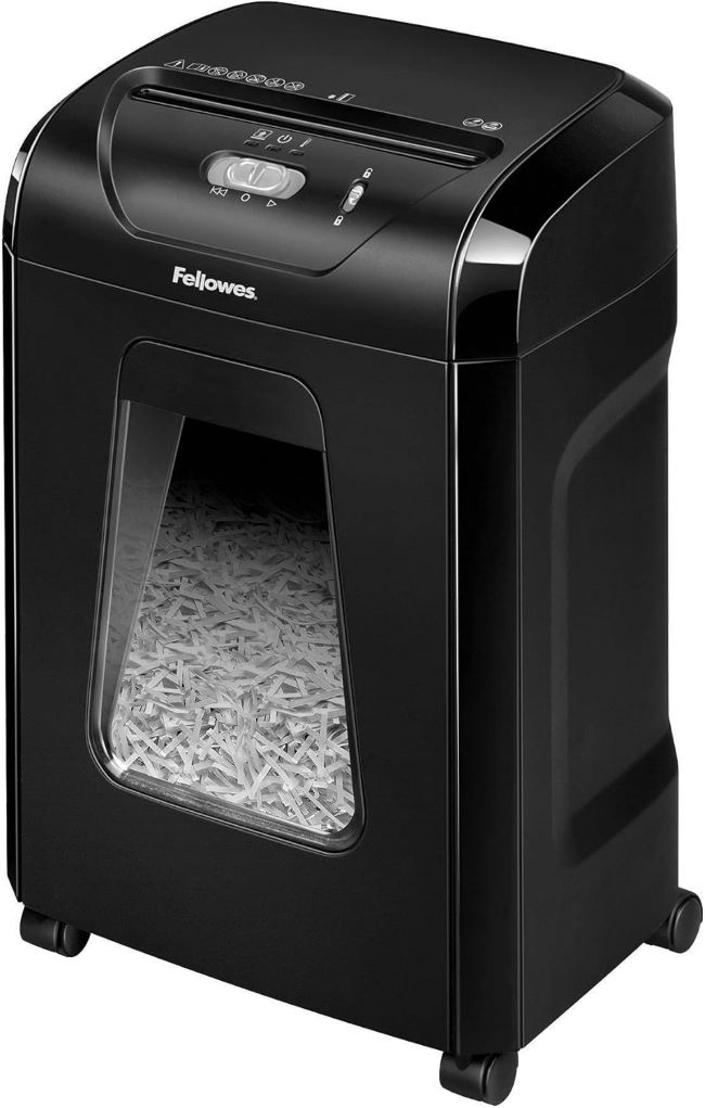 Fellowes 14C10 14-sheet cross-cut paper shredder for home and office use, designed for secure destruction of sensitive documents