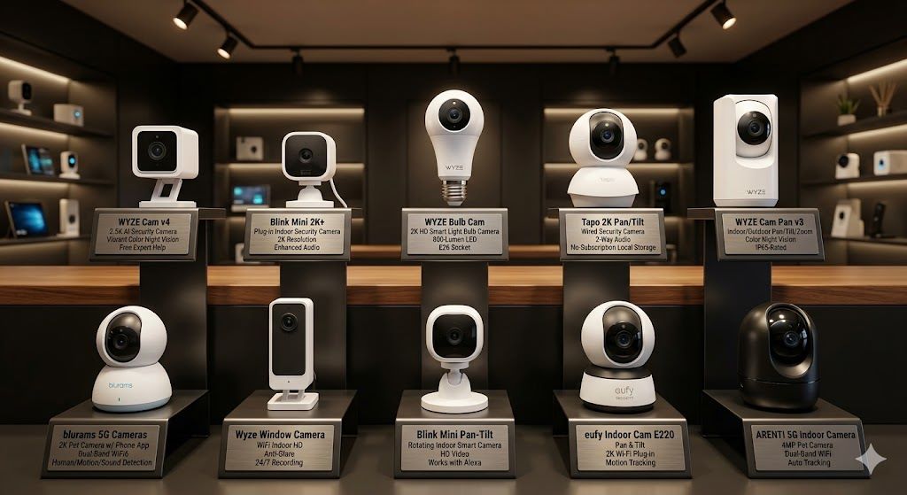 Smart security camera installed outside a California home, monitoring the entrance with motion alerts and live video surveillance