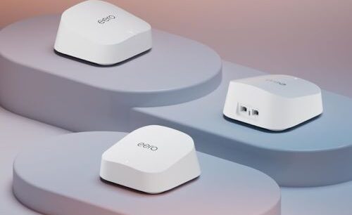 Amazon eero 7 dual-band Mesh Wi-Fi 7 router providing whole-home coverage in New York