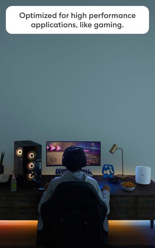 Amazon eero Max 7 mesh Wi-Fi system connecting multiple smart home devices with ultra-fast internet