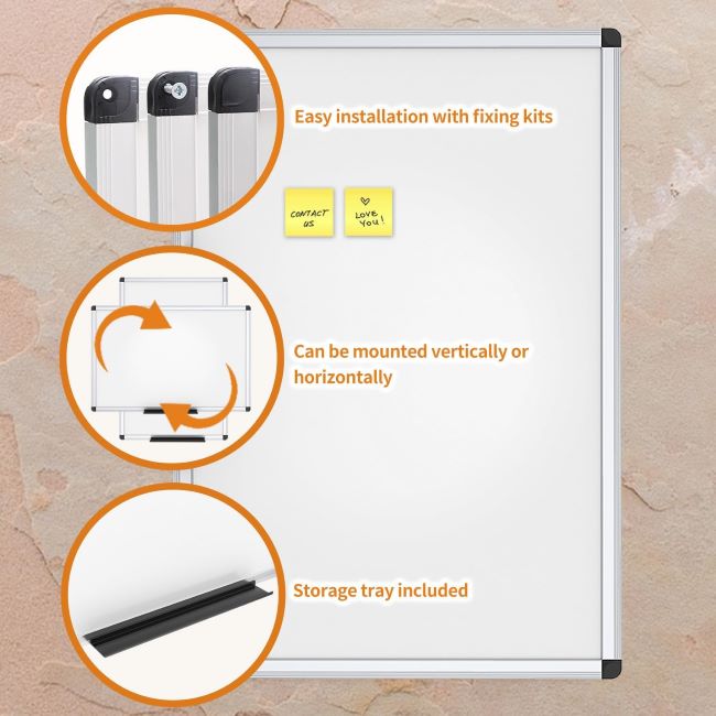 VIZ-PRO whiteboard featuring a magnetic writing surface for planning, teaching, and presentations
