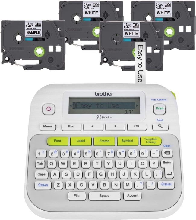 Brother P-Touch PT-D210 compact label maker with QWERTY keyboard