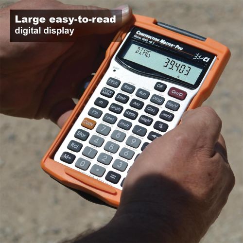Master Pro 4065 calculator with feet-inch-fraction functions for contractors
