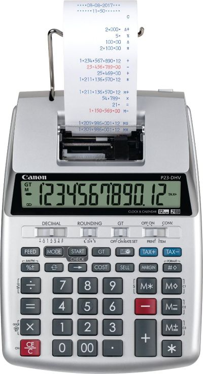 Canon P23-DHV-3 business calculator for daily accounting and calculations