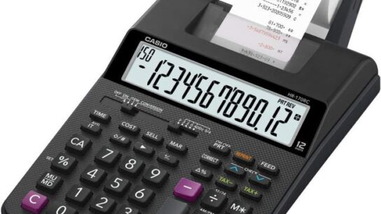 Casio HR-170RC Plus calculator for cost, sell, margin, and everyday office calculations