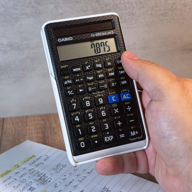 Casio fx-260 Solar II calculator with fraction and trigonometry functions