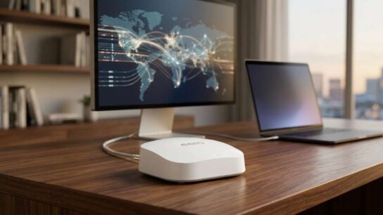 Eero Pro 6E mesh network covering multiple rooms