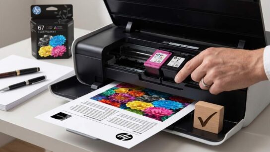 HP 67 black tri color ink cartridges for everyday printing