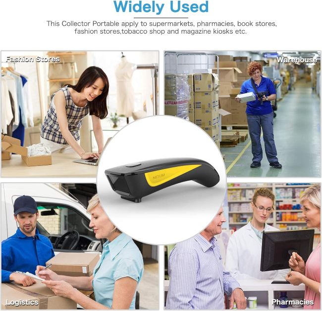 NETUM Mini handheld barcode scanner designed for POS, inventory, and office applications