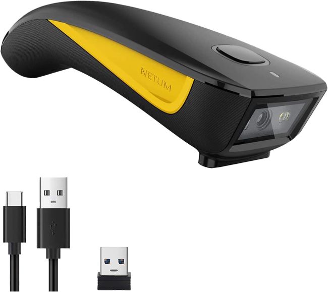 NETUM Mini Barcode Scanner with compact wireless design for retail and inventory use