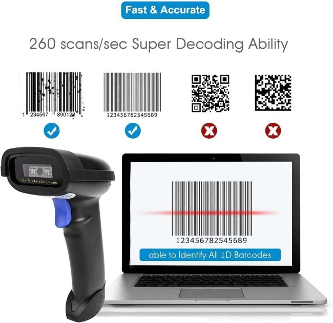 NETUM NT-1228BC barcode scanner with portable design for efficient everyday scanning
