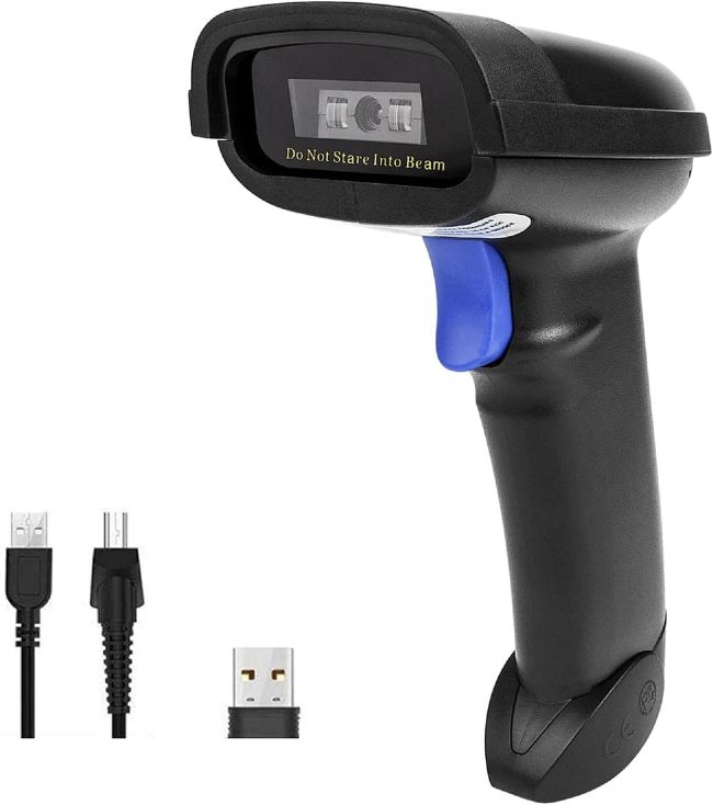 NETUM NT-1228BC wireless barcode scanner with Bluetooth and USB connectivity