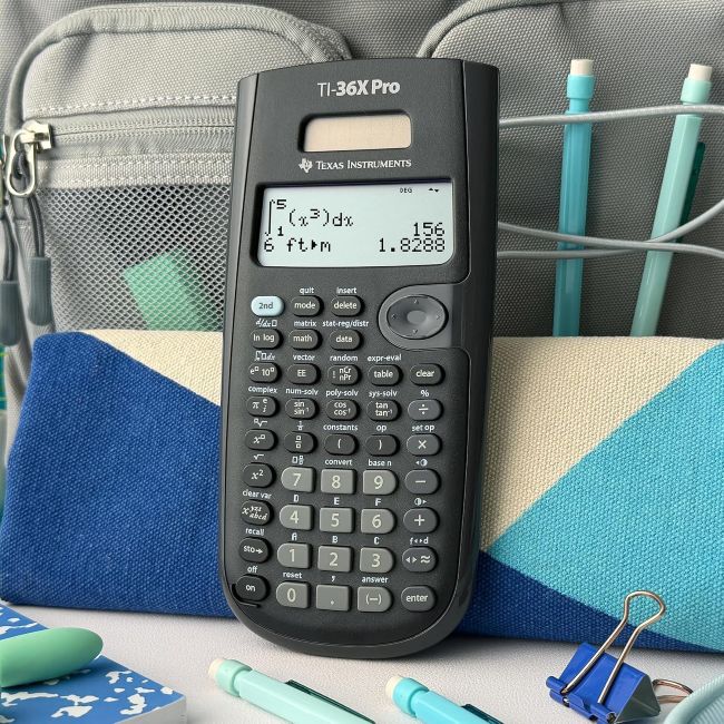 TI-36X Pro calculator with multi-line display for engineering and math