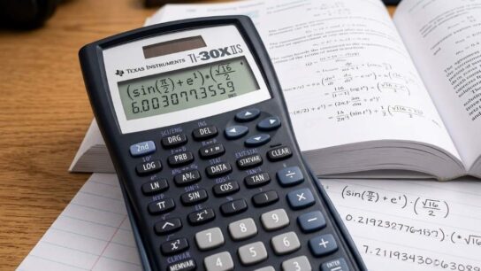 Texas Instruments TI 30XIIS scientific calculator for calculations