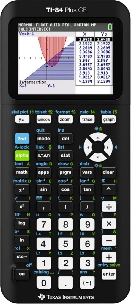 Texas Instruments TI-84 Plus CE color graphing calculator for algebra and calculus