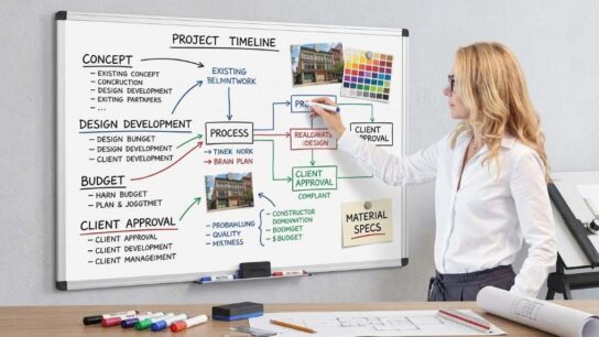 Viz Pro magnetic dry erase board mounted on office wall