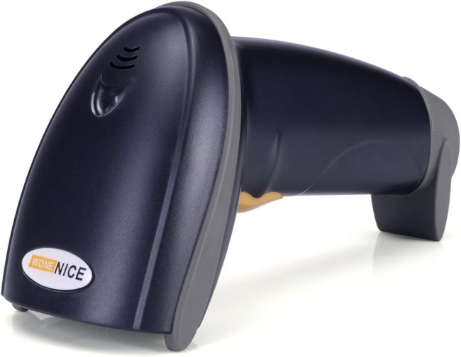 WoneNice Laser Barcode Scanner with wired USB connection for POS and inventory use