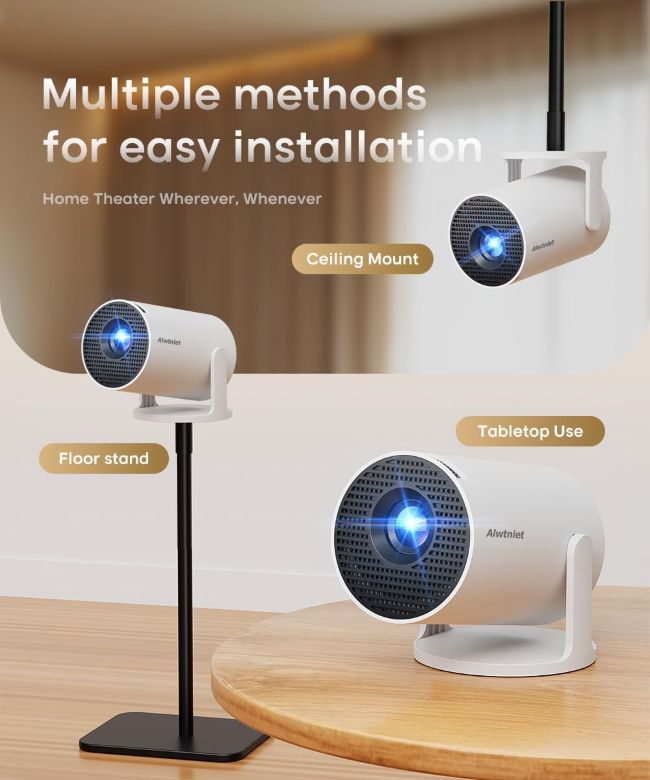 Alwtniet Mini Projector for home entertainment