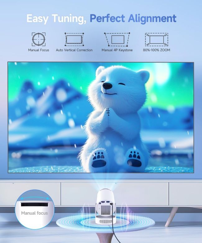Magcubic Mini Projector displaying clear visuals